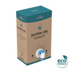 Embalagem ecológica em cartão de álcool gel de 5 litros